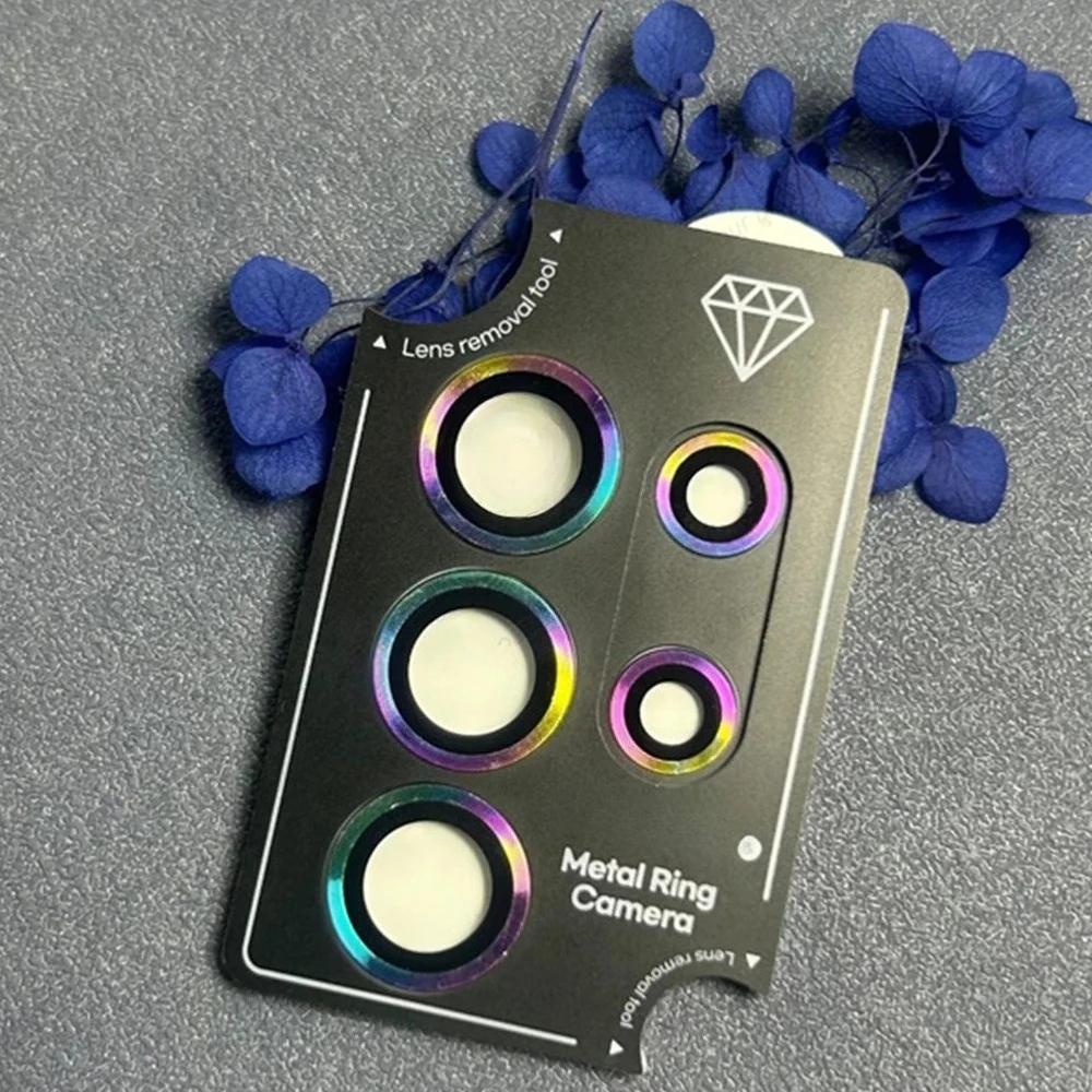 Alloy Ring Tempered Glass Lens Protector For Samsung Galaxy S26 S25 Edge S24 Ultra Plus FE HD Metal Camera Film Cover 1 Set