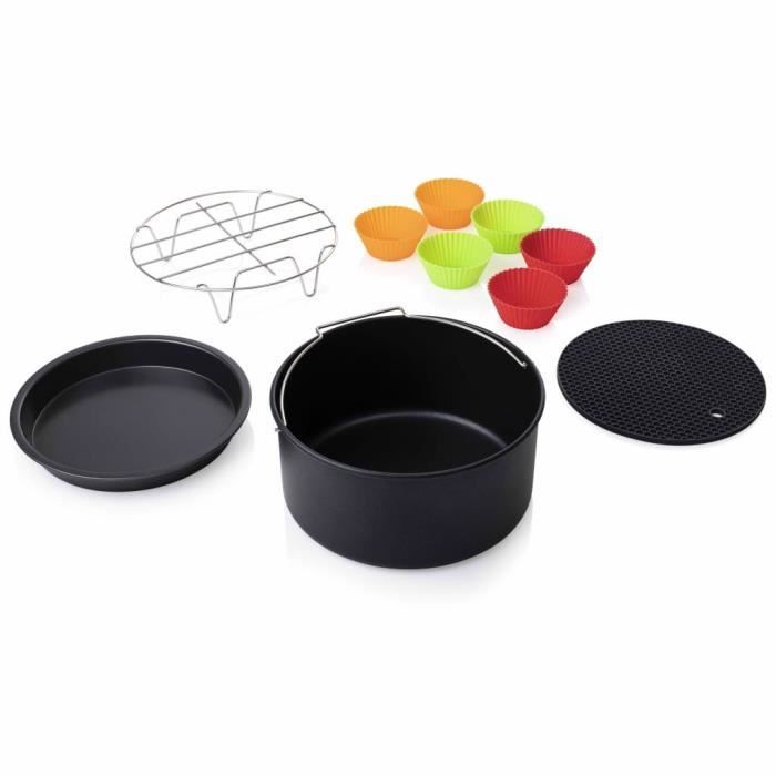Princess Set D'accessoires De Friteuse 10 Pcs 5,2 L Métal Et Silicone