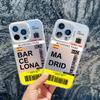 INS Fashion Design New York Seoul Tokyo Boarding Pass Ticket Phone Case for Iphone 15 13 12 14 Pro Max 11 Matte Laser Back Cover