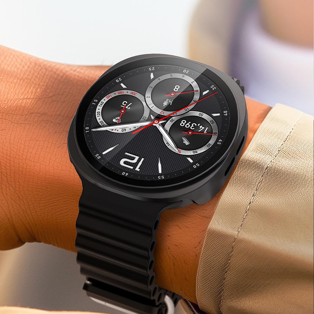 Pouzdro s ochranou displeje pro Samsung Galaxy watch 8 44mm 40mm Měkký TPU kryt displeje Všestranný ochranný rámeček Příslušenství