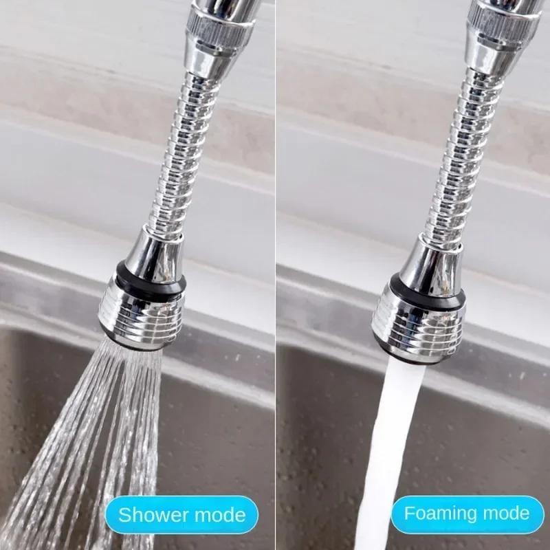 Soffione Doccetta Regolabile per Cucina, Soffione Doccia ad Alta Pressione con Rotazione a 360°, Doppia Funzione e Aeratore Risparmio Idrico, Bagno
