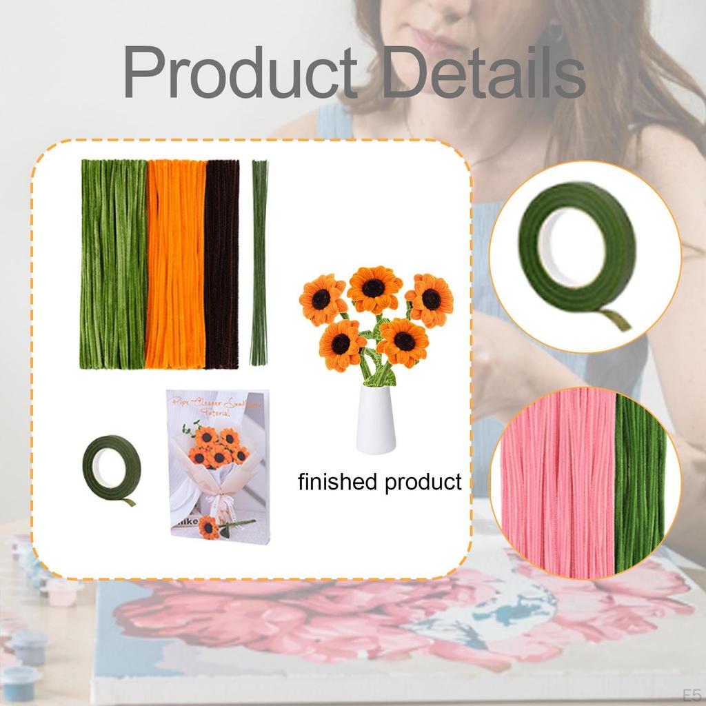 Květinová sada z drátků DIY Kytice Dekorativní Elegantní Kreativní Svatba Dárek pro Přátele