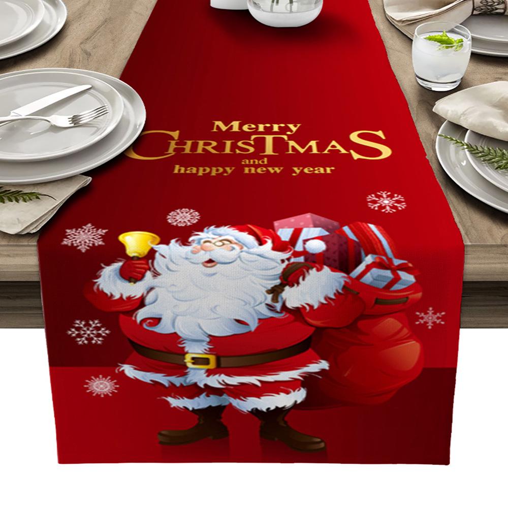 Red Buffalo Plaid Farmhouse Table Runner: Christmas Truck Design for Dining Table Décor