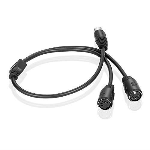Câble Répartiteur MIDI - DigitalLife Z-MD1001-D - 5 DIN Mâle vers 2 x DIN Femelle - Y Répartiteur - Extension