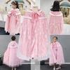 CosMisty Princess Dress for Princess Luxurious and Cute Birthday Gift Girls, Kids, Cosplay, Cape, Halloween, Christmas, (Pink, Medium)