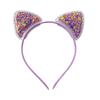 Sequin Quicksand Hair Band Glitter Transparent Hair Hoops Creative Cat Ear Headbands  Children