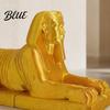 Egyptian Sphinx Figure Decor Vintage 3D Mini Printed Collectible Figurine Statue Golden Egypt Souvenir Ornament for Home Desktop Decoration