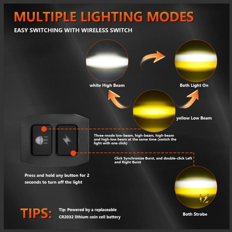 Motorcycle Spotlights Switch Light Bar/Work Light Fog Light On/Off Wiring Harness For Car Boat Truck Accessories