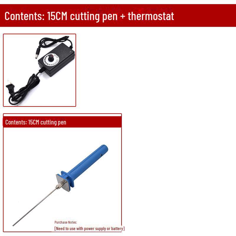 

Электрический инструмент для резки и гравировки пенопласта с подогревом 15cm pen+thermostat синий