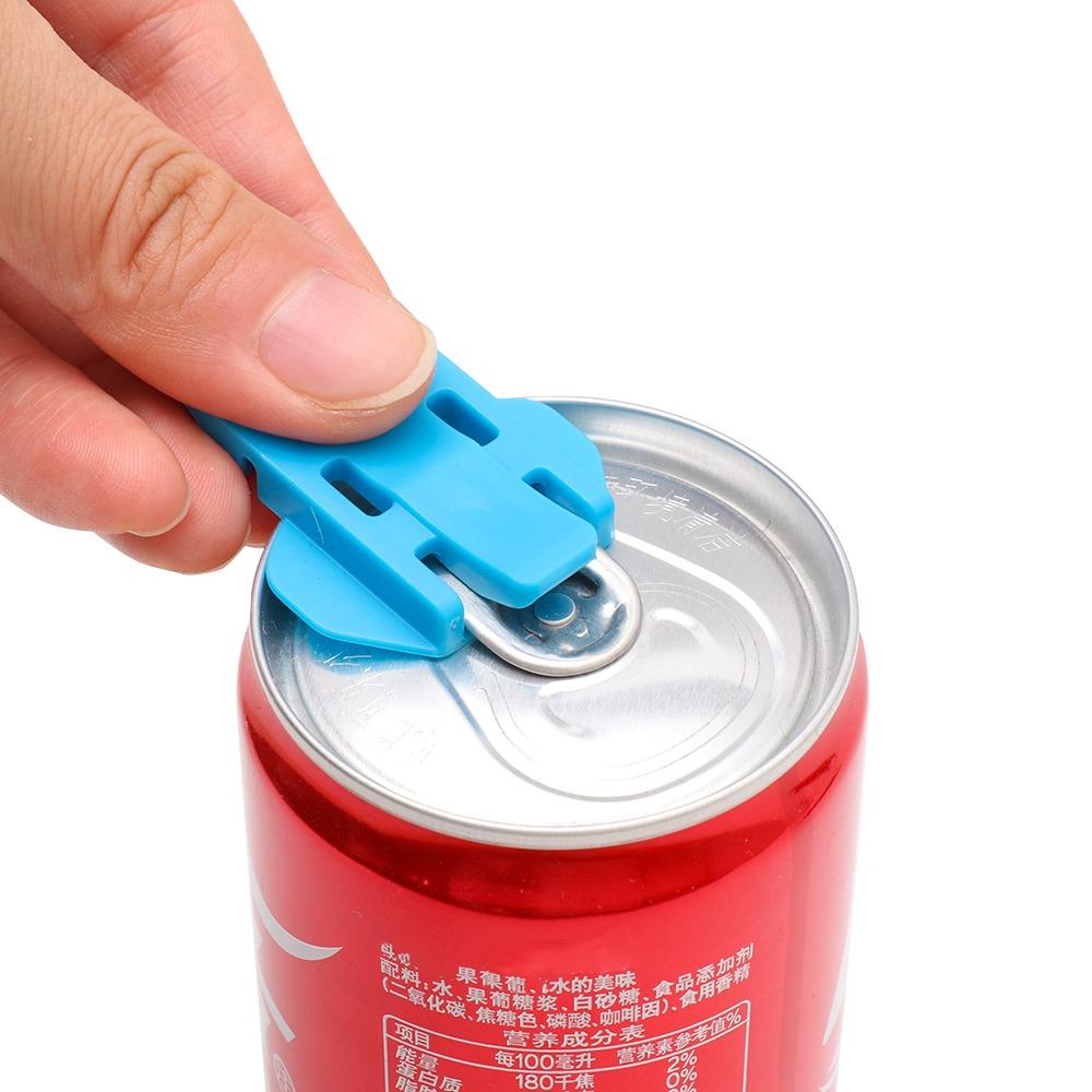6pcs with Hole Beverage Drink Opener Plastic Plastic Drink Opener Reusable Can Opener  Cover Remover