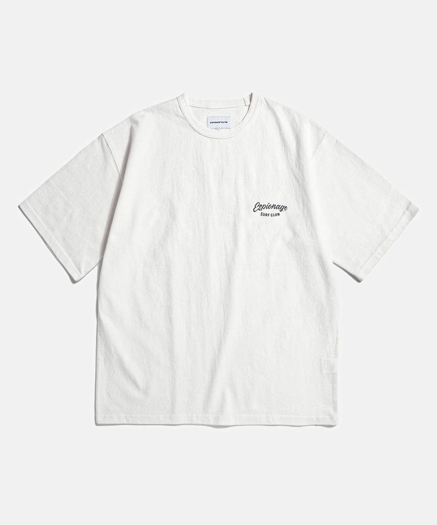 ESPIONAGE Surf Club Heavyweight Tee Off White