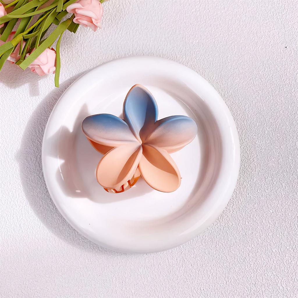 Matte Farbverlauf Blume Haarspange Mädchen Elegant Süßlich Floral Haarspangen Shopping Reise Kopfschmuck Accessoires Strand Haarspangen