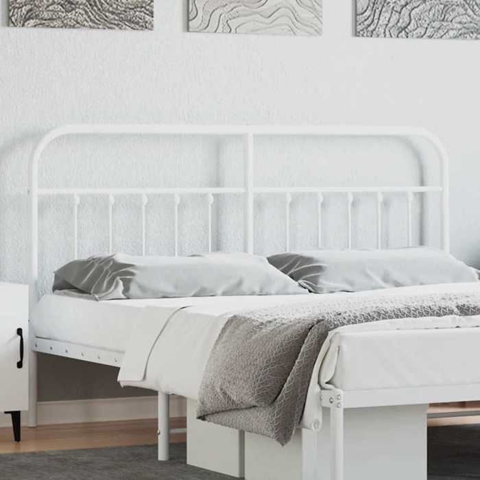 VidaXL White Metal Headboard 160 Cm 352662
