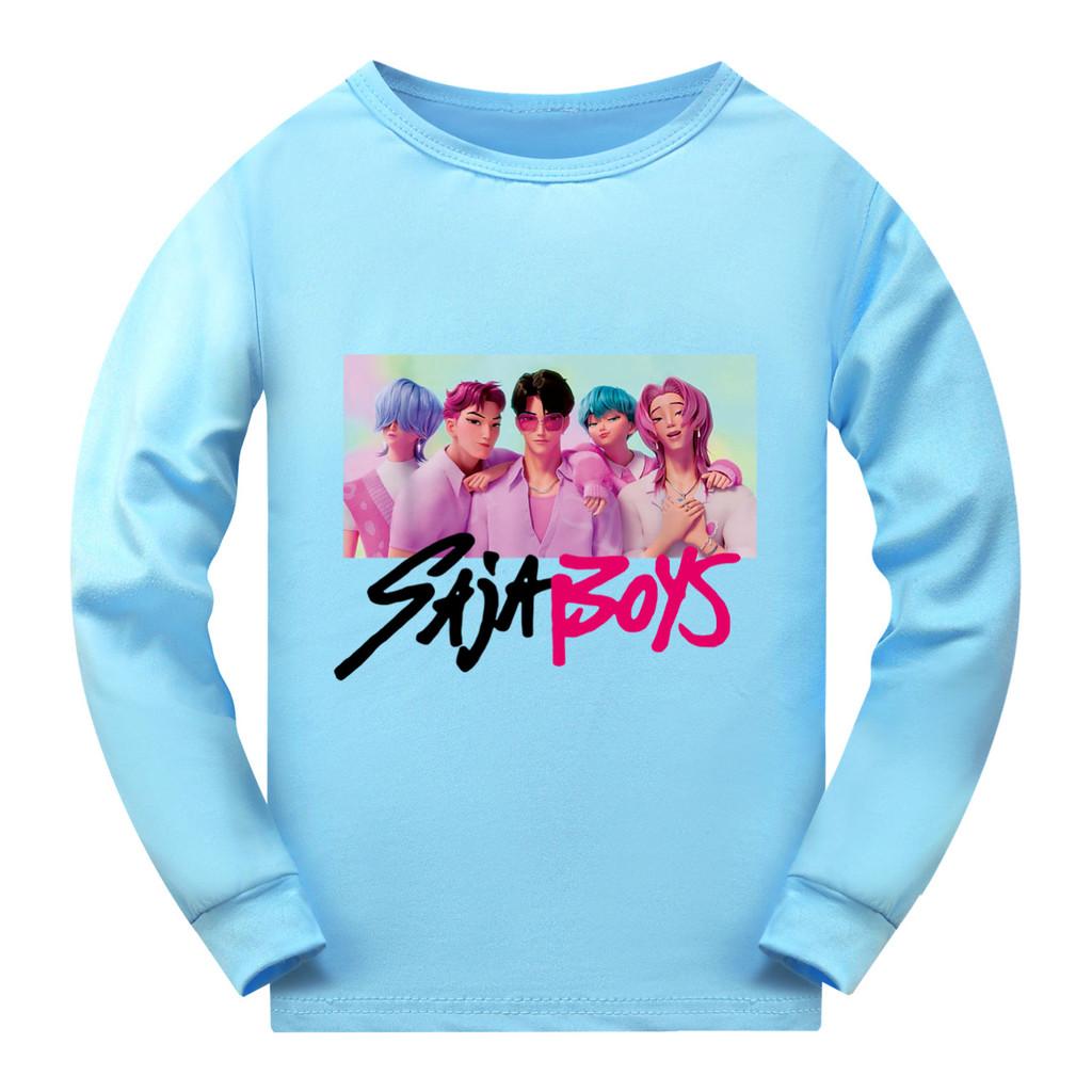 5028 Kids Girls Sajaboys Rumi Zoey Mira Super Star Print Long Sleeves T-Shirt