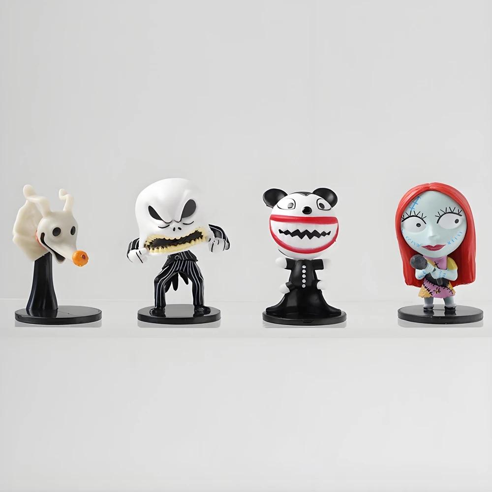 8pcs/set The Nightmare Sally Jack Skellington Christmas Action Figure Vinyl Figurine Collection Toys Halloween Gift