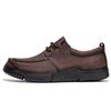Fashion Leather Men Outdoor Sneakers New Lace-up Hiking Flats Mens Casual Walking Shoes Light Outdoor Male Running Climbing Footwear