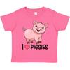 Inktastic I Love Piggies- Cute Pig Toddler T-Shirt Animals Piggy Pigs Hearts Fun