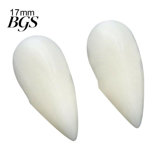 2 pezzi 13/15/17/19mm Halloween finti denti da vampiro zanne protesi Prop decorazioni per feste