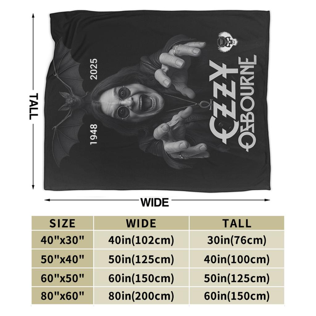 Ozzy Osbourne Rock Band Deka Fleece Jaro Podzim Multifunkční Měkké Přehozy pro Lůžkoviny Cestovní Lůžkoviny Přehozy