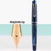 Pluma Estilográfica MAJOHN M800 Alemana BOCK Punta Bicolor Chapada en Oro para Práctica de Escritura Caligrafía Material Escolar Papelería