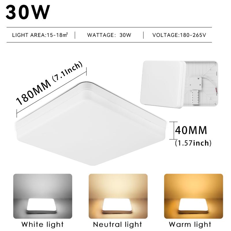 Ultra Thin Led Ceiling Lamps LED Square Round Panel Lamp 72W 50W Surface Mount Ceiling Light Fixtures for Living Room Bedroom