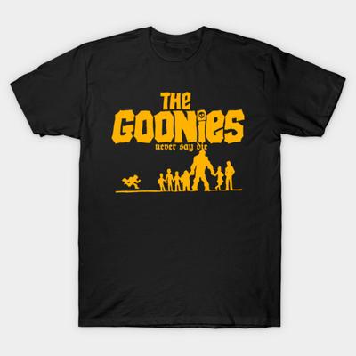 Asian Size Cotton Unisex Tshirt Print T-shirt The Goonies Never Say Die Vintage Retro T-shirt No-Cut Print Regular Fit