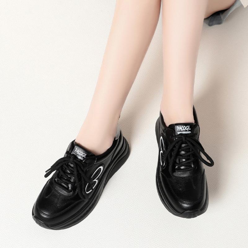 Thick-soled White Shoes for Women, Lightweight and Casual Sports, New Spring and Autumn Single Shoes, Forrest Gump Shoes