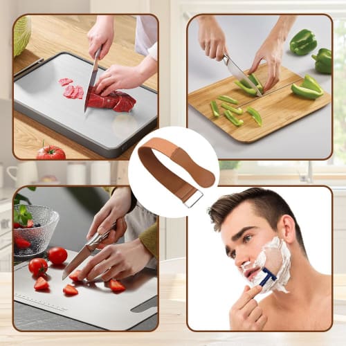This Durable, Multi-functional Leather Strop, Leather Strop, Leather Belt, Knife Sharpening Stone, and Razor Sharpener Is Perfect for Sharpening Strai