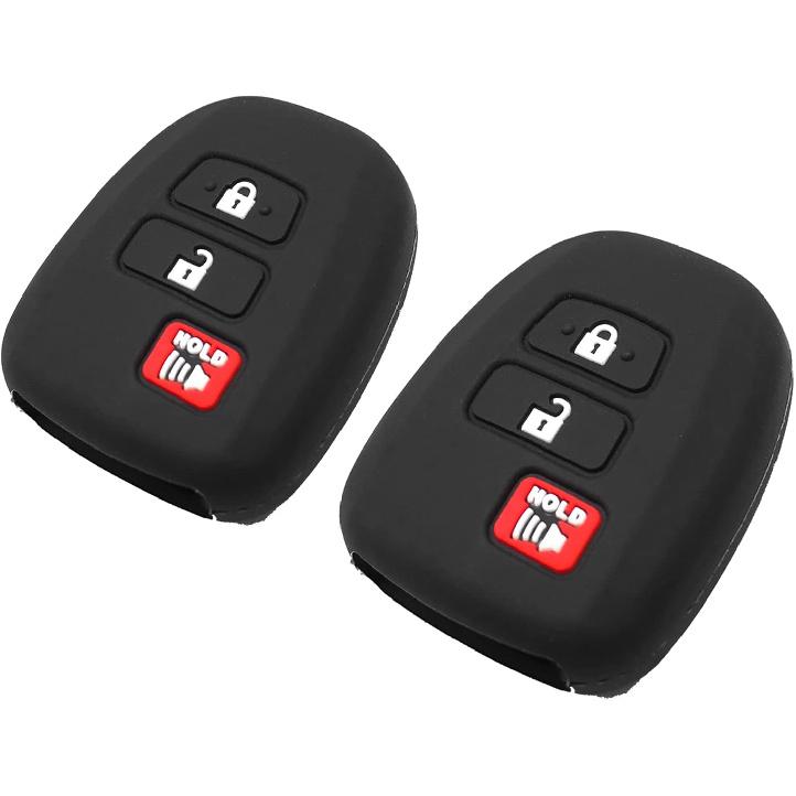 Silicone Key Fob Cover Fit for Toyota Corolla Camry 4Runner Highlander Prius C V RAV4 Sequoia Tacoma Tundra Yaris Scion | Car Accessories | Remote