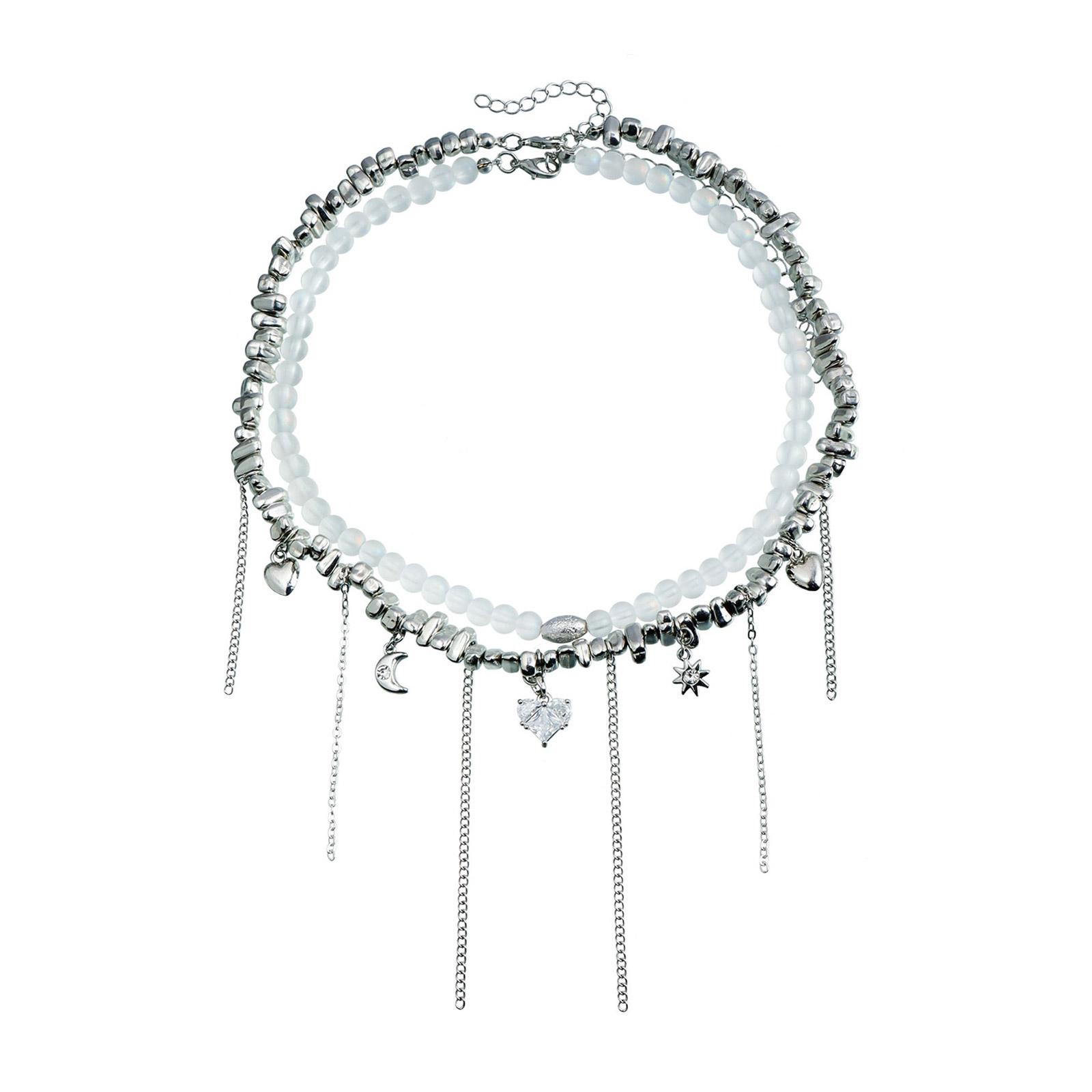 

Элегантное ожерелье с подвеской-кисточкой в форме сердца, украшенное сверкающими циркониями и гипоаллергенным сплавом для молодых любителей моды