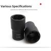 Chrome Steel 5 Piece Lug Nut Extractor Set Fits 17mm 19mm 21mm 22mm Rusted Stripped Nuts Car Tire Service Tool