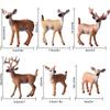 6 Stück Weihnachten Simulation Elch Modell Ornamente Waschbare Cartoon Tiere Bastelornamente Weihnachten Dekoration für Waldparty und Kuchendekoration