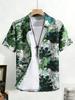Hawaiianisches Blumen-Kurzarmhemd, Ideal für legere Sommerkleidung