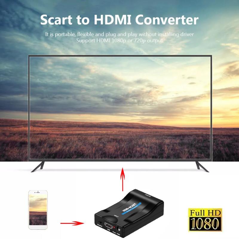 High Definition Hdmi To Scart Converter For Crystal Clear 1080p Video Quality And Universal Compatibility