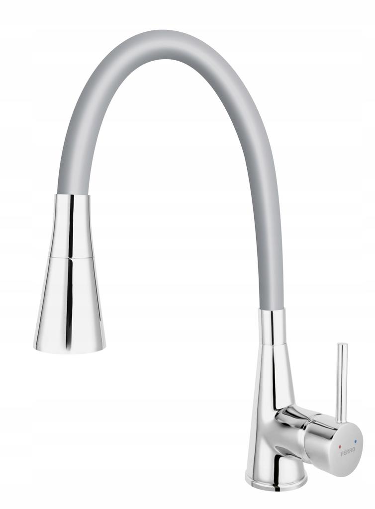 Ferro ZUMBA II sink tap, gray spout, 2-F, chrome