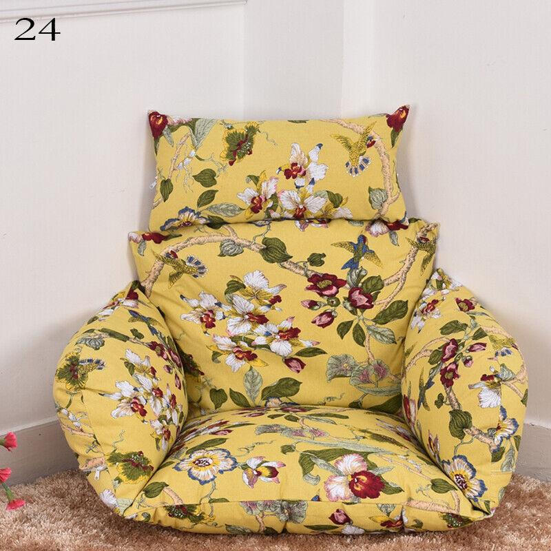 Hanging Swing Egg Chair Cushion Cover Patio Large Round Papasan Pad Detachable Garden Lounger Cushion Cover  (No Filling)