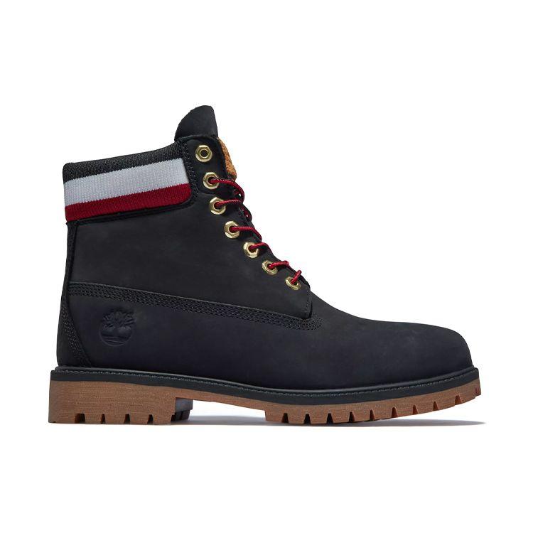 Timberland 6 Inch Comfortable Durable Short Martin Boots Men Boots Black Red A2GZ9001