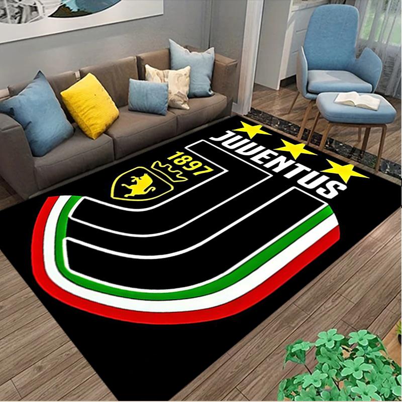 1pc Juventus Football Club Carpet for Room Floor Mat, Comfortable Office Chair Printed Area Rug, Beautiful Hotel Rug