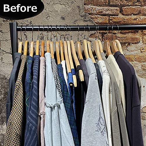 Set of 2 Clothes Storage Hangers (Black)