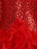 Womens Stage Performance Dancewear Halter Sleeveless Backless Shiny Sequins Feather Dance Leotard