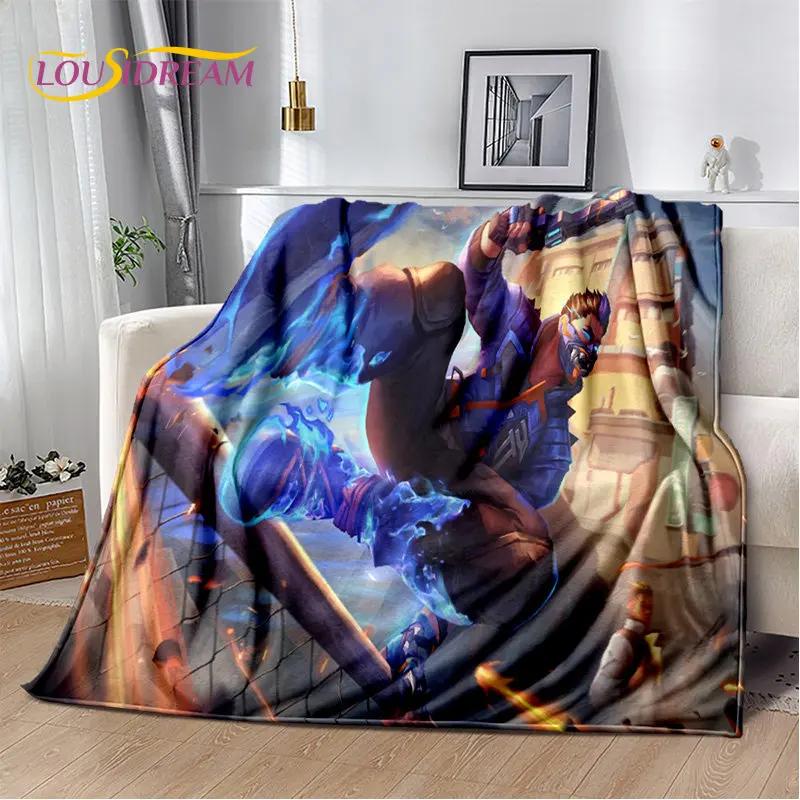 3D HD VALORANT Game Gamer Cartoon Soft Plush Blanket,Flannel Blanket Throw Blanket for Living Room Bedroom Bed Sofa Picnic Cover