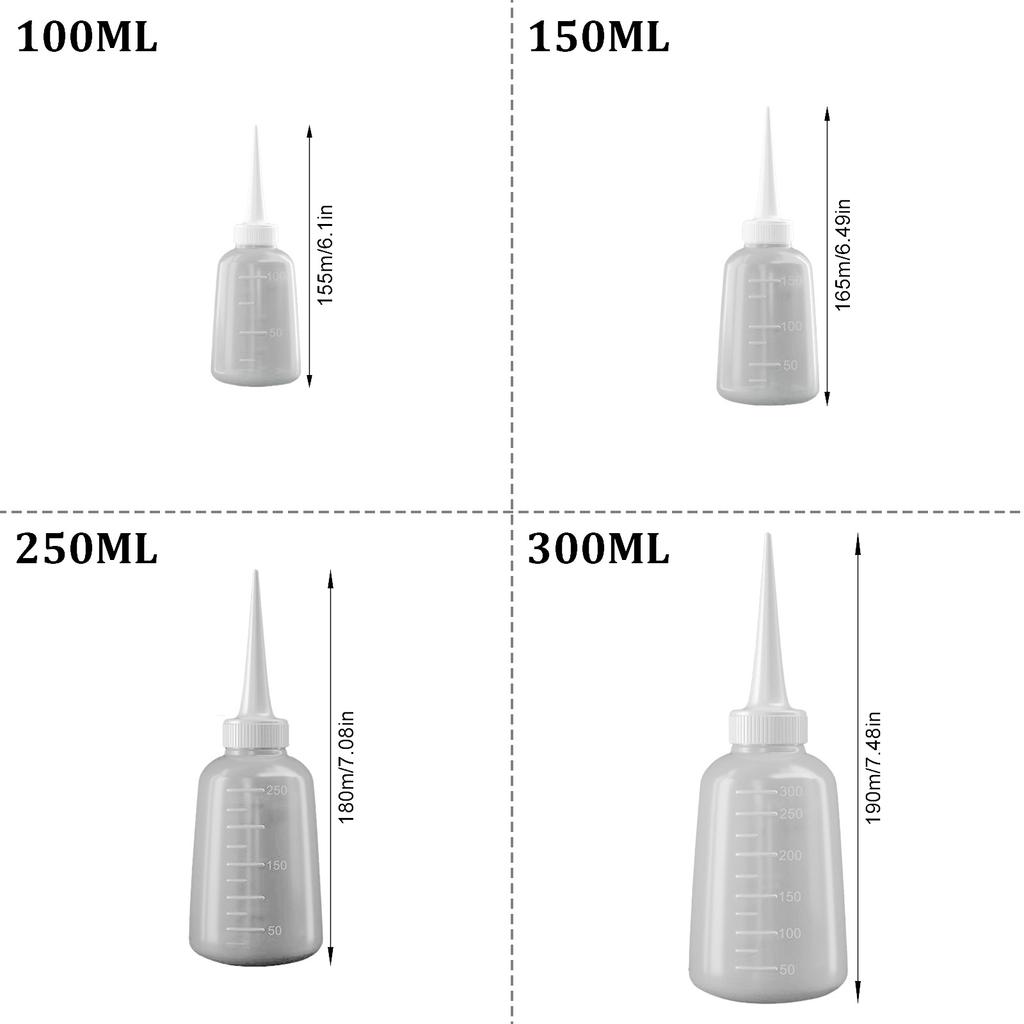 4pcs Squeeze Bottles Plastic Nozzle Nozzle Bottle Extrusion Bottle for Glue Oil and Wash Applications in DIY Projects