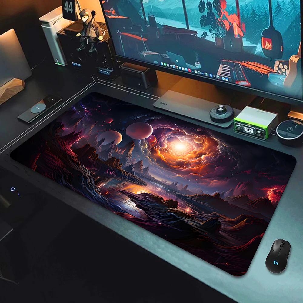 Fantasy Cherry Blossom Tree Mouse Pad Large Computer Keyboard Pads Anime Game Mousepad Game Mats Amazing Landscape XXL Desk Mat