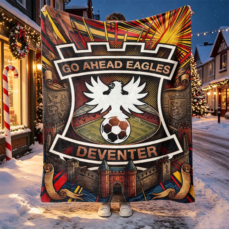 Go Ahead Eagles Pattern Blanket for Home Decoration, Bed, Sofa, Car Travel, Camping, Suitable for All Seasons, Birthday Christmas Gift