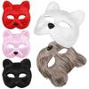 1 Stück Maske Plüsch Katze Fuchs Maske Halbgesichts Tiermaske Bühnenperformance Pelzig Party Katzenmaske Neuheit Ausrüstung Fuchs Kostümzubehör