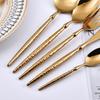 Edelstahl 304 Hammergriff Besteckset: Fruchtmesser, Gabel, Löffel, Steakmesser, Dessertlöffel - 3 Stück