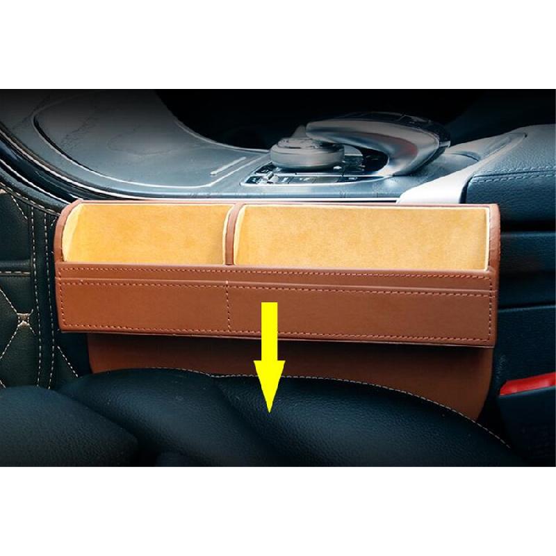 Black Red Line Car Seat Crevice Storage Box Bag Case For Books/Phones/Cards