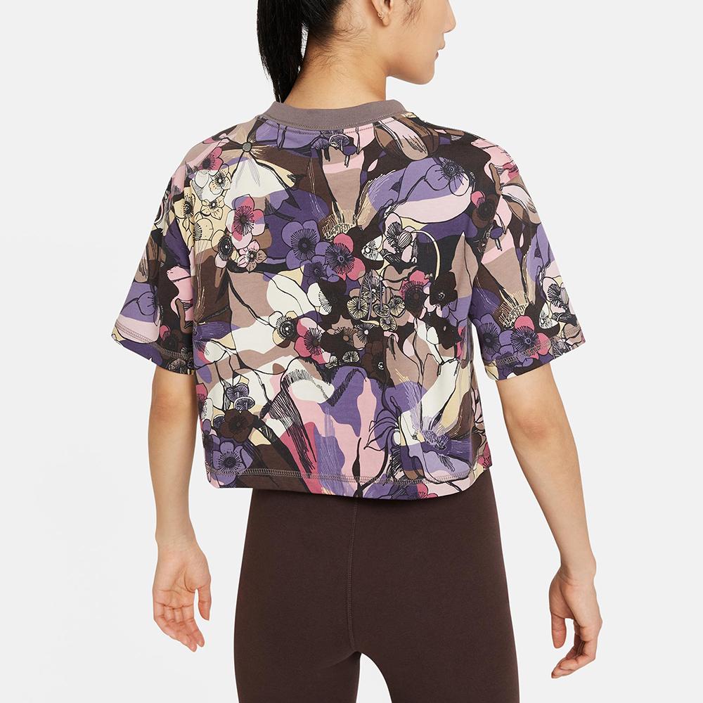 Nike Sportswear Floral Print Short Sleeve T-Shirt Women Tops DC5504-004