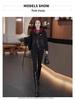 Women's Thick Velvet Hooded Denim Jacket - Autumn/Winter 2025 Chic Casual Top