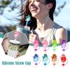 10pcs Luminous Turtle Series Straw Caps Silicone Straw Tips Lid For Stanleys Cup Party Decor Reusable Dust-Proof Straw Topp B0R1